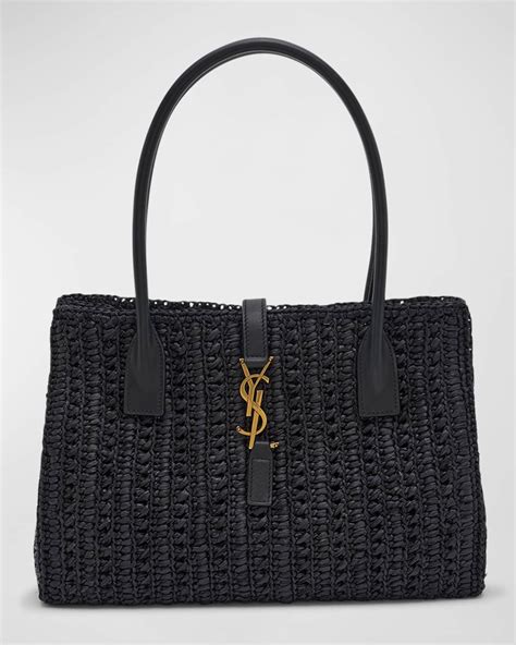 panier rectangular ysl tote bag in raffia|Saint Laurent Panier Rectangular YSL Tote Bag in Raffia.